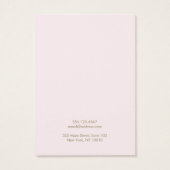 シンプルピンクネックレスブレスレットディスプレイカード (裏面)