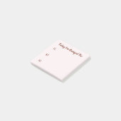 シンプルピンクバーガンディ感謝 ポストイット (アングル)