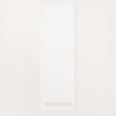 シンプルピンクパーソナライズされたにクォーツピンク ヨガマット (裏面)