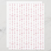 シンプルピンクビーズカーテンホワイトスクラップブック紙 (正面/裏面)