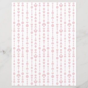 シンプルピンクビーズカーテンホワイトスクラップブック紙