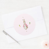 シンプルピンクピーター・ザ・ラビット ラウンドシール (封筒)