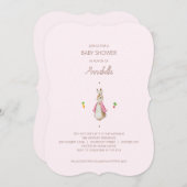 シンプルピンクピーター・ザ・ラビット 招待状 (正面/裏面)