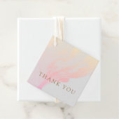 シンプルピンクピーチグラディエント大理石グレーサンキューサンキュー フェイバータグ (インサイチュ)
