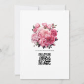 シンプルピンクフローラ春の結婚式 招待状 (裏面)