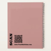 シンプルピンクブラックヘアサロンアポイントメント本 プランナー手帳 (裏面)