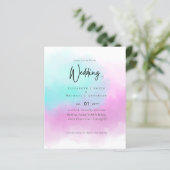 シンプルピンクブルーフェードブルーモダンバジェット結婚ズ (スタンド正面)