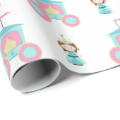 シンプルピンクブループリンセス ラッピングペーパー (ロールコーナー)