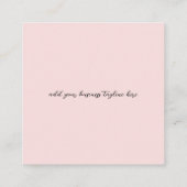 シンプルピンクプロフェッショナルミニマルモダンQRコード スクエア名刺 (裏面)