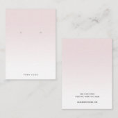 シンプルピンクホワイトのグラデーションイヤリング表示カード 名刺 (正面/裏面)