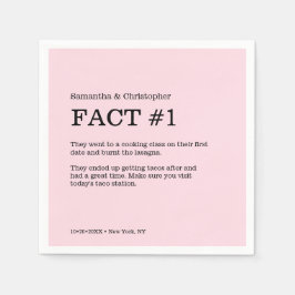 シンプルピンクホワ結婚イト スタンダードカクテルナプキン