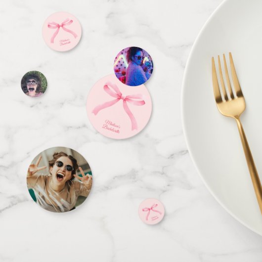 シンプルピンクボウガーリーコケットバチェロレッテ コンフェッティ (グループ)