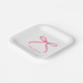 シンプルピンクボウガーリーバチェロレッテ ペーパープレート (傾斜あり)