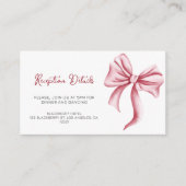 シンプルピンクボウキンセアニェラ披露宴詳細 エンクロージャーカード (正面)