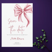 シンプルピンクボウ誕生日キンセアニラ セーブザデート