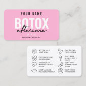 シンプルピンクボトックスアフターケアカード 名刺 (正面/裏面)