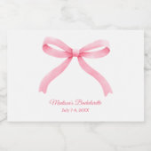 シンプルピンクボーガーリーバチェロレッテ賛成 スパークリングワインラベル (シングルラベル)