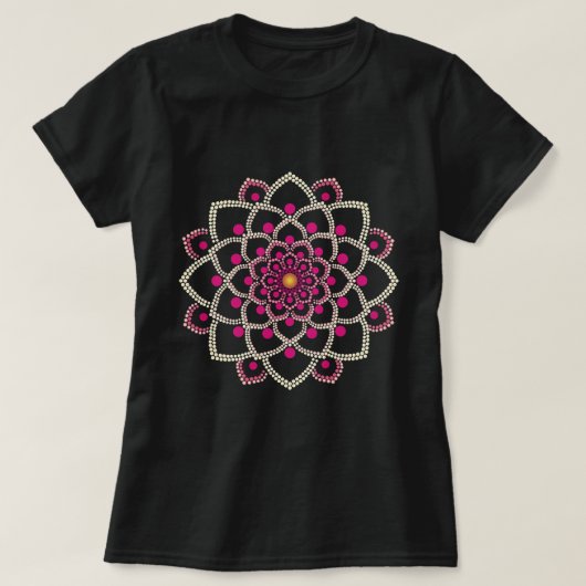 シンプルピンクマンダラ Tシャツ (デザイン正面)