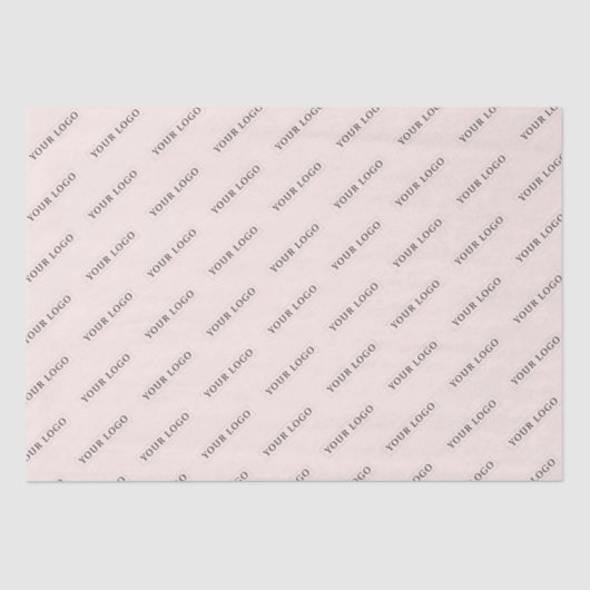シンプルピンクミニマルカスタムロゴ 薄葉紙 (正面)