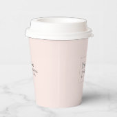 シンプルピンクミニマルビジネスロゴカスタム 紙コップ (右)