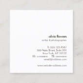 シンプルピンクモダンタイポグラフィタウペブラウン スクエア名刺 (裏面)