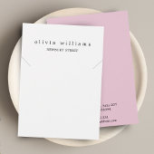 シンプルピンクモダンネックレスブレスレットディスプレイカード