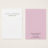 シンプルピンクモダンネックレスブレスレットディスプレイカード (正面&裏面)