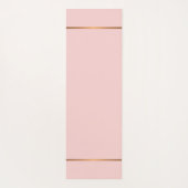 シンプルピンクモダン金ゴールドシックモノグラムのストライプ ヨガマット (裏面)