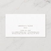 シンプルピンクモノグラムプロフェッショナルミニマル 名刺 (裏面)