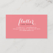 シンプルピンクラッシュサロンロイヤリティパンチカード ロイヤリティカード (裏面)