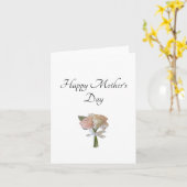 シンプルピンクロエレガントーズマザーズデイ カード (黄色い花)