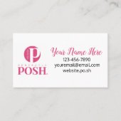 シンプルピンクロゴを完全に正す 名刺 (正面)