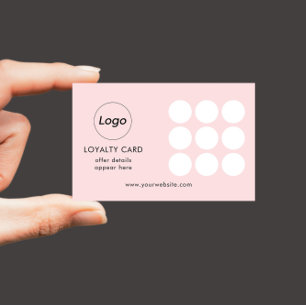 シンプルピンクロゴロイヤリティ 名刺