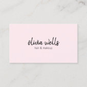 シンプルピンク手書きソーシャルメディアのアイコン 名刺 (正面)