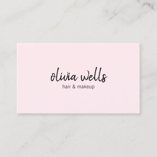 シンプルピンク手書きソーシャルメディアのアイコン 名刺 (正面)