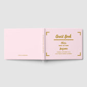 シンプルピンク手書き結婚スクリプト ゲストブック (全面)