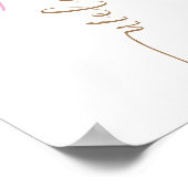 シンプルピンク歓迎バルーンサイン赤ちゃんシャワー ポスター (角)