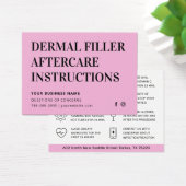 シンプルピンク真皮フィラーアフターケアアドバイス (デスク)