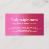 シンプルピンク色グラデーシフェミニンョン 名刺 (裏面)