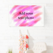 シンプルピンク赤水の色カスタム文字t追加 横断幕 (インサイチュ)