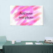 シンプルピンク赤水の色カスタム文字t追加 横断幕 (トレードショー)