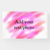 シンプルピンク赤水の色カスタム文字t追加 横断幕 (横)