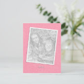 シンプルピンク ポストカード (スタンド正面)