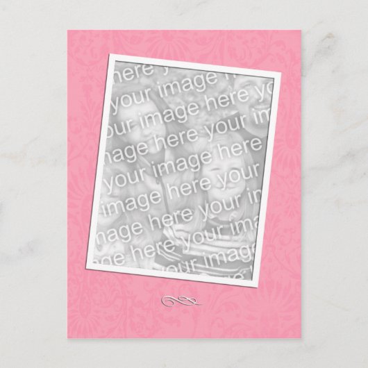 シンプルピンク ポストカード (正面)