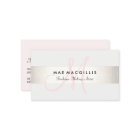 シンプルピンク　モノグラムモダン　フェイクシルバーストライプ