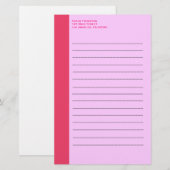 シンプルピンク 便箋 (正面/裏面)