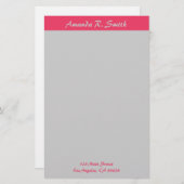 シンプルピンク 便箋 (正面/裏面)