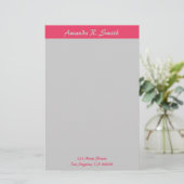 シンプルピンク 便箋 (スタンド正面)