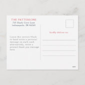 シンプルピースブラックレッド シーズンポストカード (裏面)