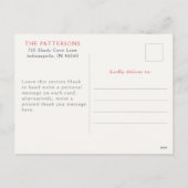 シンプルピースレッドグリーン シーズンポストカード (裏面)